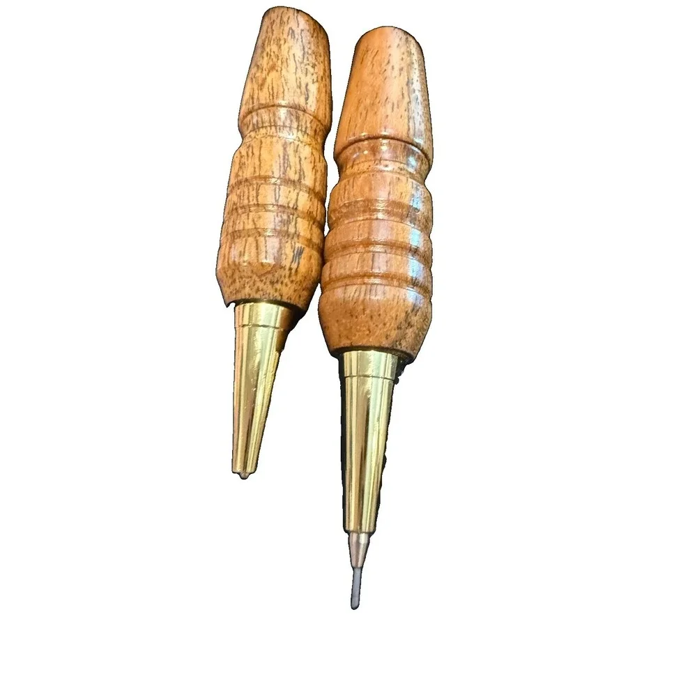 Handmade Bocote Wood Pen & Mechanical Pencil Set Gold Trim Fits Cross Refill